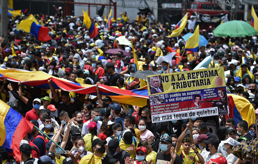 The protests against the new tax reform in Colombia