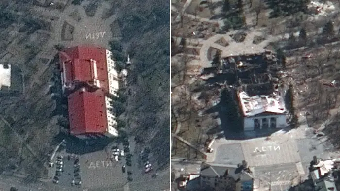 Airstrike From Russia Destroy a Historical Theater Killing Hundreds